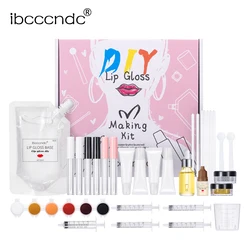 Lip Gloss Making Kit, Hidratante, Base DIY, Ferramenta de Matérias-Primas, Brilho Brilhante, Tints Glaze, Cosmético Artesanal, Novo