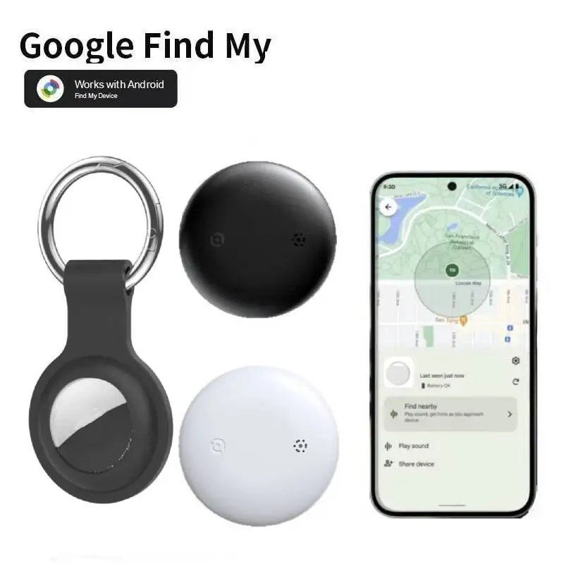 

Smart Tag Google Find My Device Pet Tracker Global Positioning System Locator Key Wallet Finder Android Anti-Lost Tag