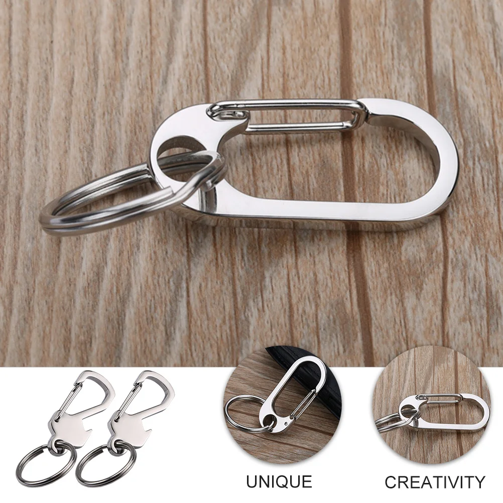 

2pcs Car Keychain Durable Key Ring Holder Practical Waist Keychain For Men Women Hanging Ring Keychains Storage Tool