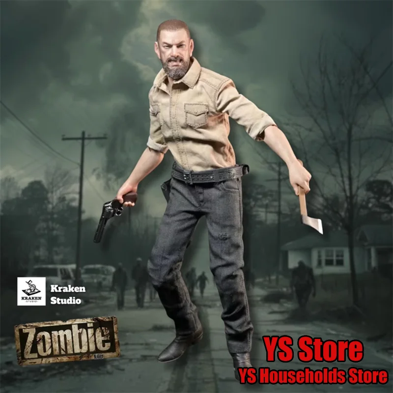 

Kraken Studion 1/12 Zombie Killer Rick Man Action Figure Stactic Weapon Rifle Model Decor 6" Full Set Soldier Model Collection