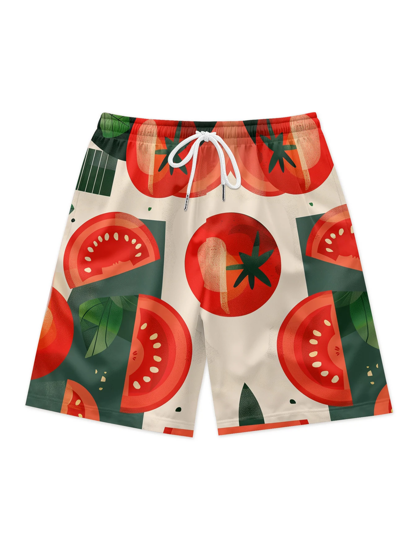 

Polyester Beach Shorts Men Surfing Board Short Swimwear Pocket Shorts Swim Trunks Shorts Fruit Print Hot Sale