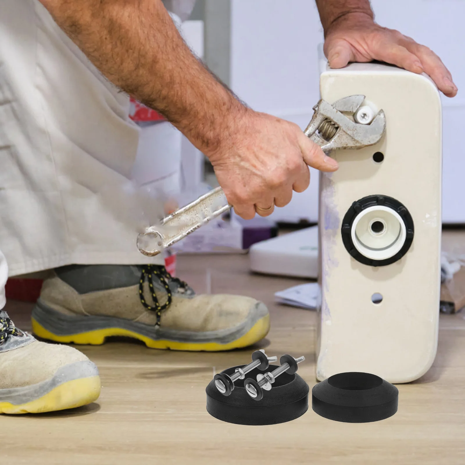 

1Set Toilet Tank to Bowl Bolt Kit Reliable Metal Material Versatile Compatibility Easy Installation No Tools Required Bathroom