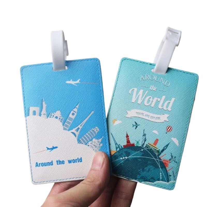 Cartoon Luggage Tag for Travel Airport Train Station Luggage Tags Name ID Label Suitcase Identify Mark Tags Cute