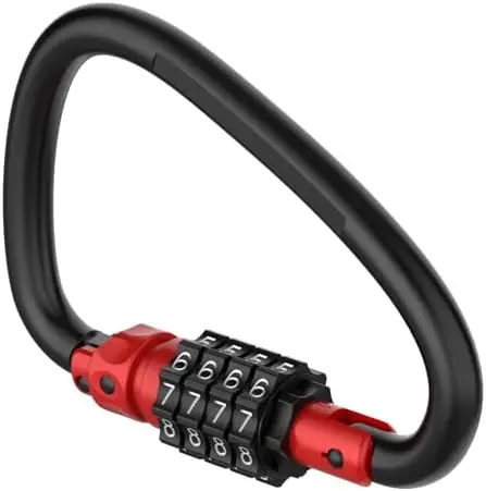 

Multifunctional portable mountaineering buckle password lock for bicycle electric vehicle helmet car basket red 1x password