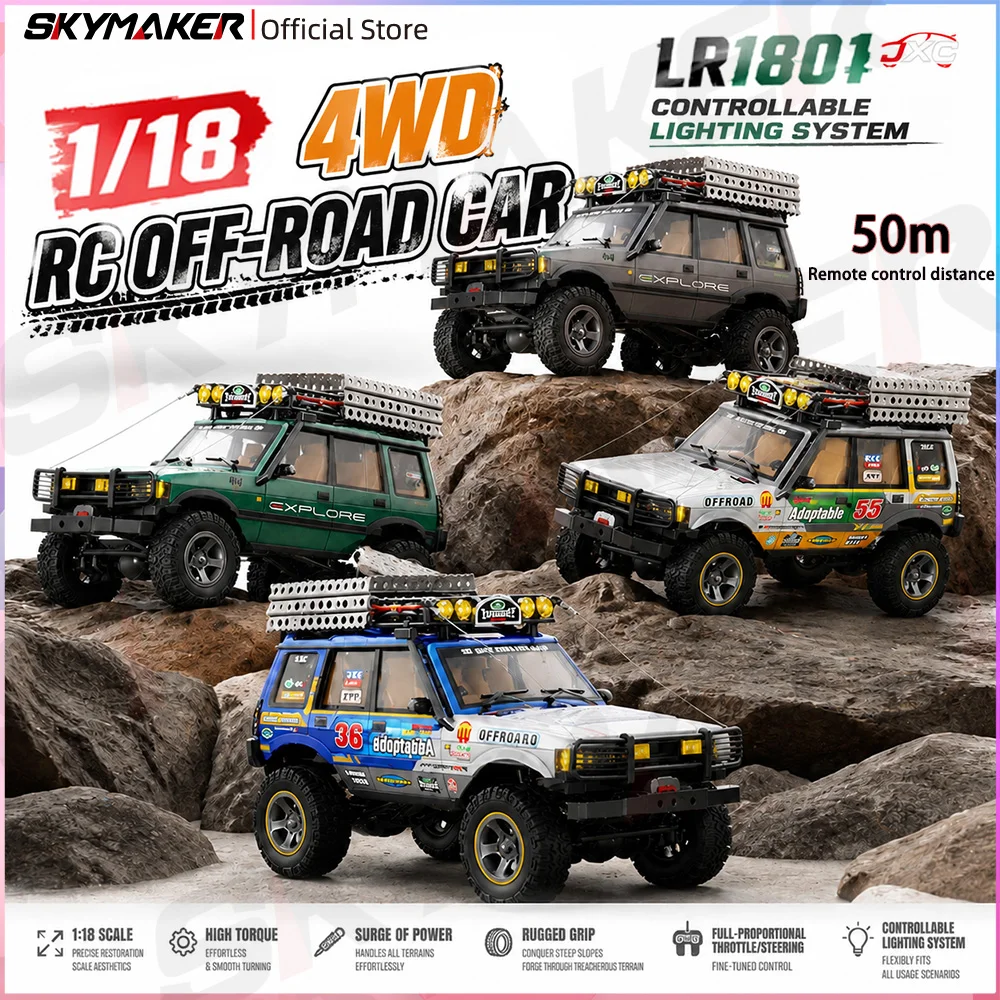 

LR1801 JXC 1/18 4WD 2.4G Full Proportional Remote Control Car Off-Road Climbing Car Drive Dual-Speed Toy Car Model Adult Gift