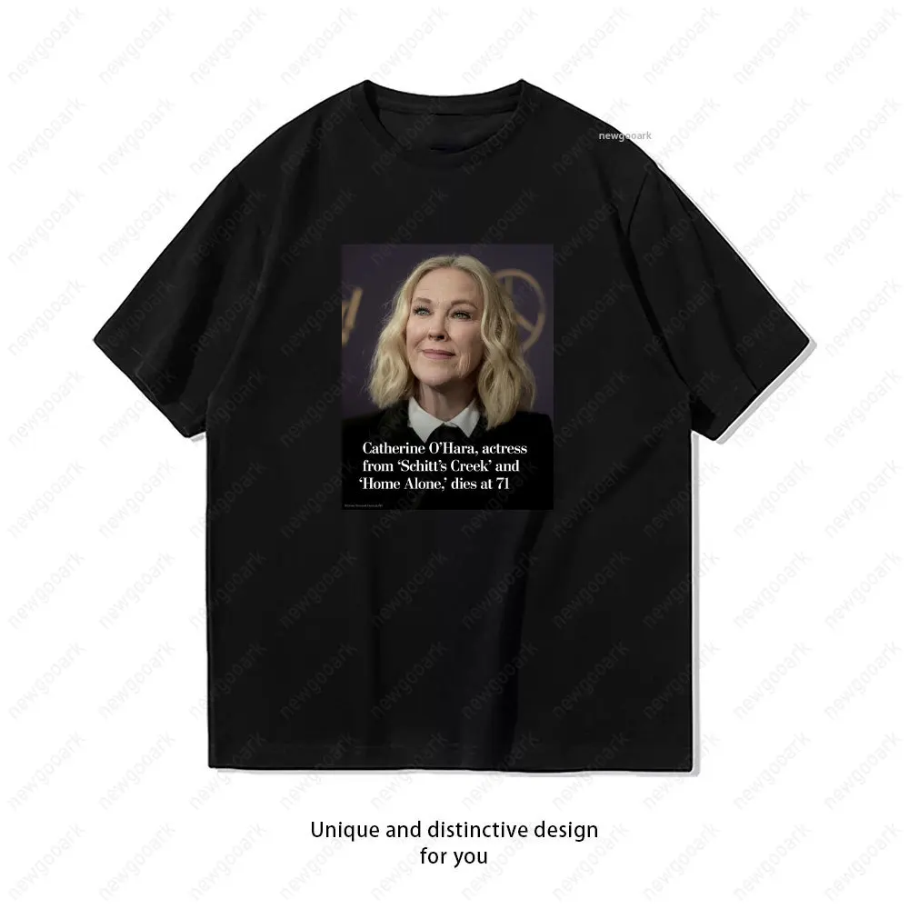 Camiseta con estampado gráfico de Catherine O'Hara, recuerdo de su carrera, 1954-2026, camisetas con estampado gráfico, camiseta de agradecimiento por los recuerdos, camisetas para hombre y mujer