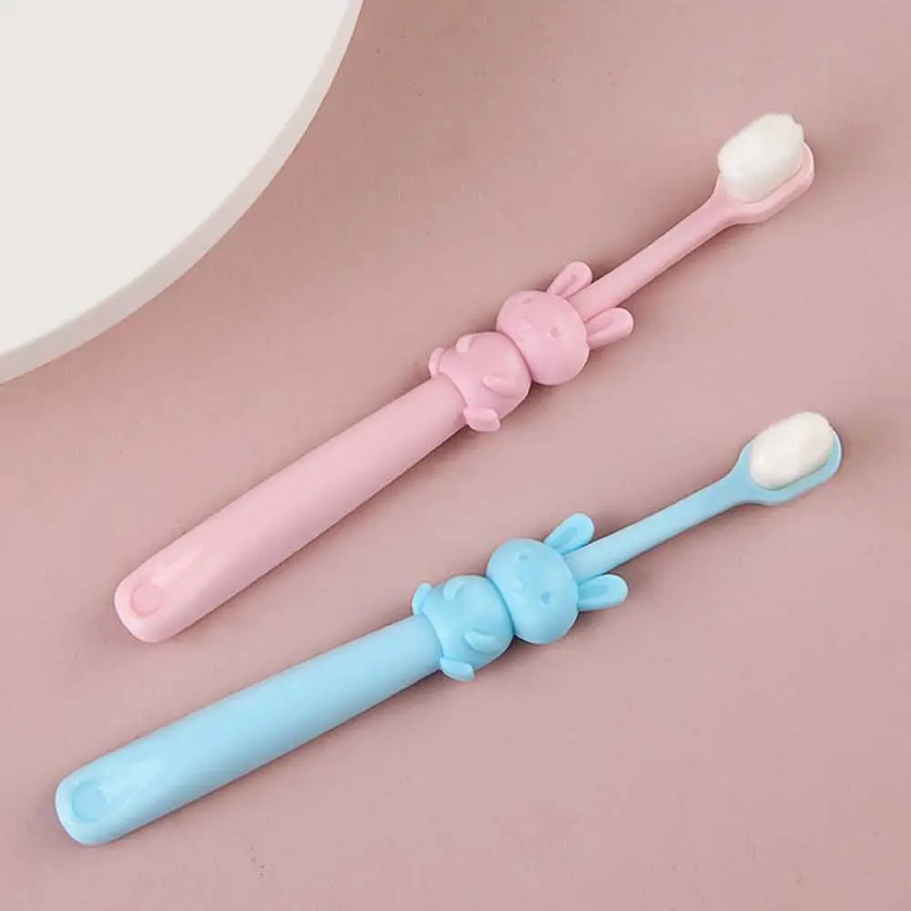 Soft Toddler Children Soft Floss Bristle Cartoon Handle Good Cleaning Kids Toothbrush Micro-Nano Baby Toothbrush Oral Care Tool