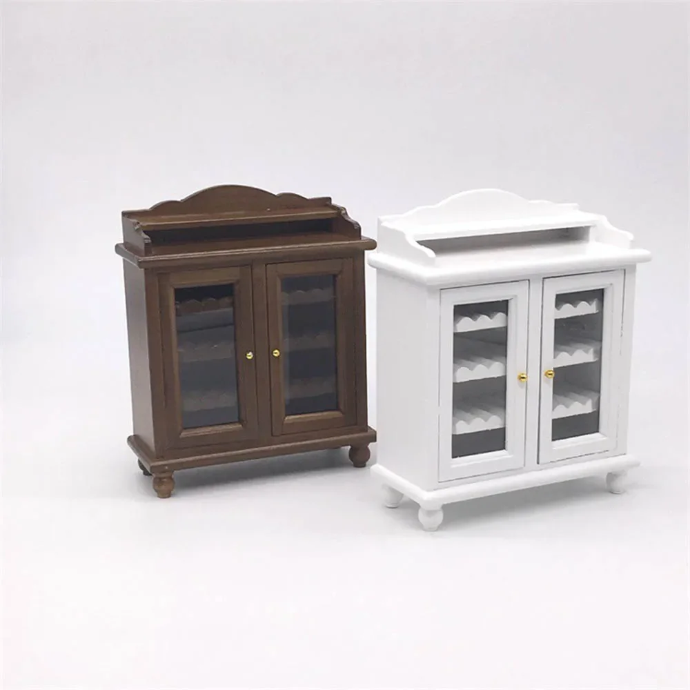 1/12 Poppenhuis Miniatuur Accessoires Mini Houten Wijnkast Meubels Model Speelgoed Poppenhuis Decoratie