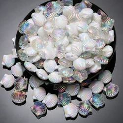 30Pcs/lot Ab Color Imitation Cartoon Shell Style Acrylic Loose Spacer Beads for Jewelry Making Bracelet Beads Accessories