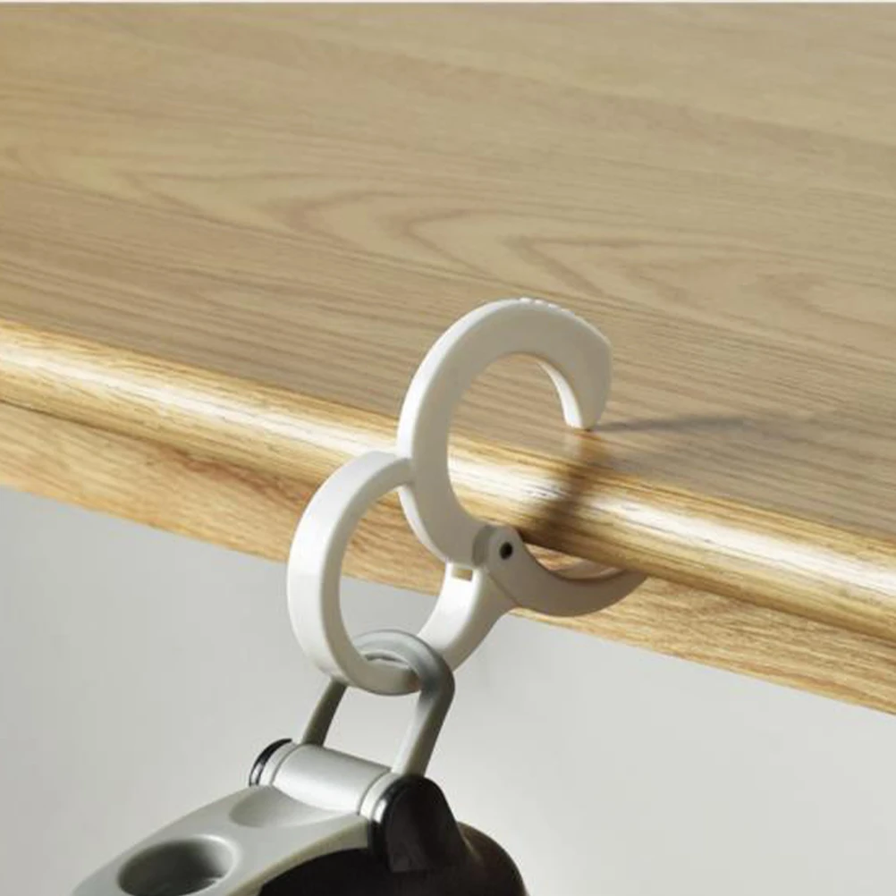 

2pcs S Shape Buckle Hook Hanging Clothes Hook 4Kg Capacity For Kitchen Bathroom Garage Plastic Pole Attachment Snap Hanger