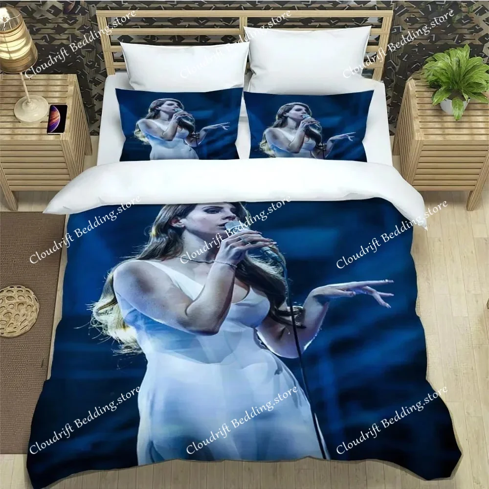 

Singer Lana Del Rey Duvet Cover Pillowcase Bedding Set Cute Animation Home Dormitory Room Decoration Boys Gift