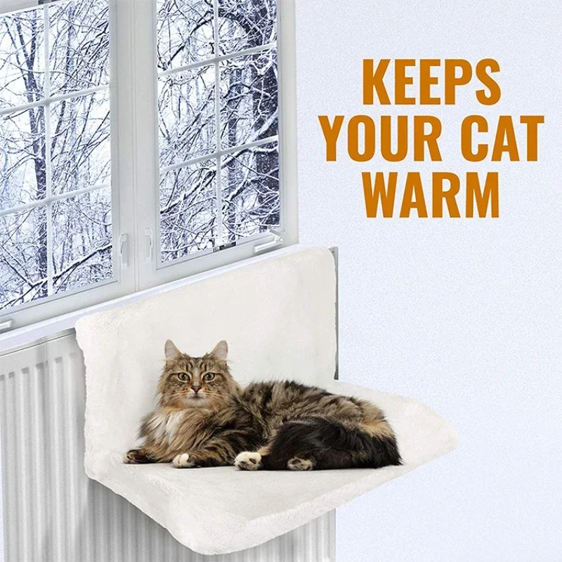 Hanging Cat Bed Hammock Luxury Radiator Bed Warm Fleece Basket Pet Metal Iron Frame Sleeping Bed for Cats