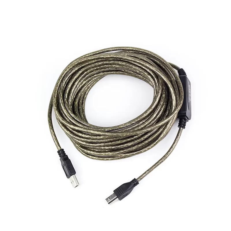 Kabel USB 2.0 do drukowania A męski na B męski wzmacniacz sygnału komputerowy kabel do drukarki 5M 10M15M