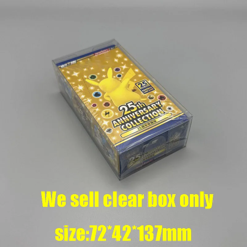 For PTCG Chinese Traditional 25th Anniversary Golden Box  Clear Protective Case Scratch resistant  Dust proof