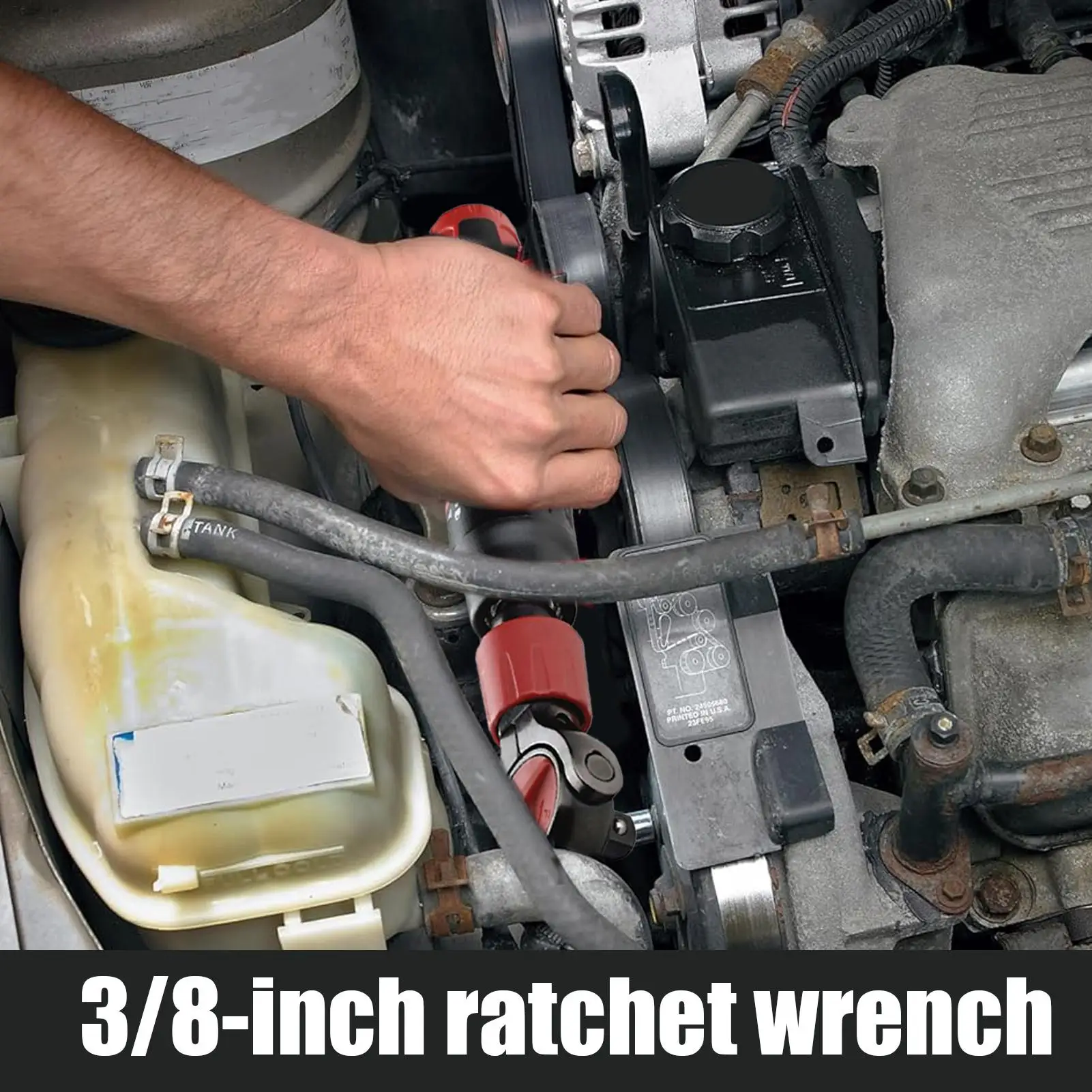 مفتاح ربط بسقاطة 3/8 بوصة مفتاح ربط مريح 72 سنًا رأس دوار قابل للعكس على الخروج مقبس فولاذي لصيانة الدراجة #1