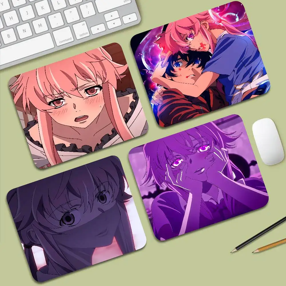 Mouse Pad 25X29 Square Computer Office Game Table Mats Rubber Anti-slip Mousepads Small Decor Desk Pads Anime Future Diary Game