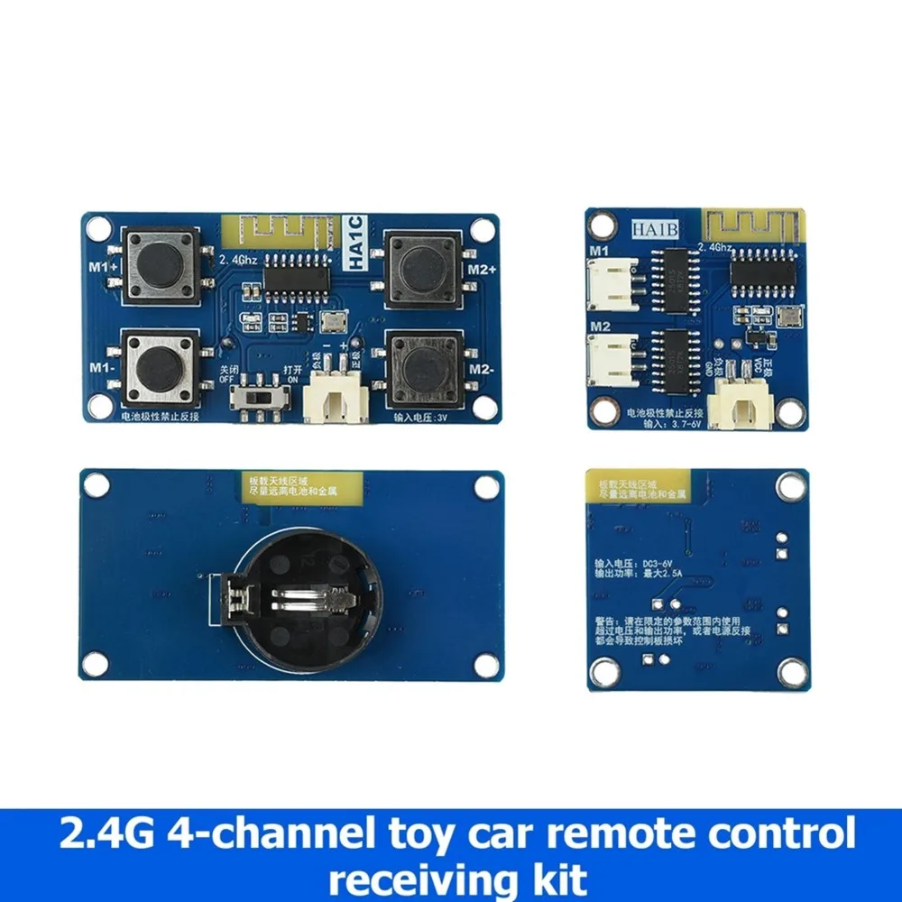 A63T-2.4G 4 Channel RC Transmitter Receiver Kit,Wireless Remote Control Module For RC Car Boat DIY Project