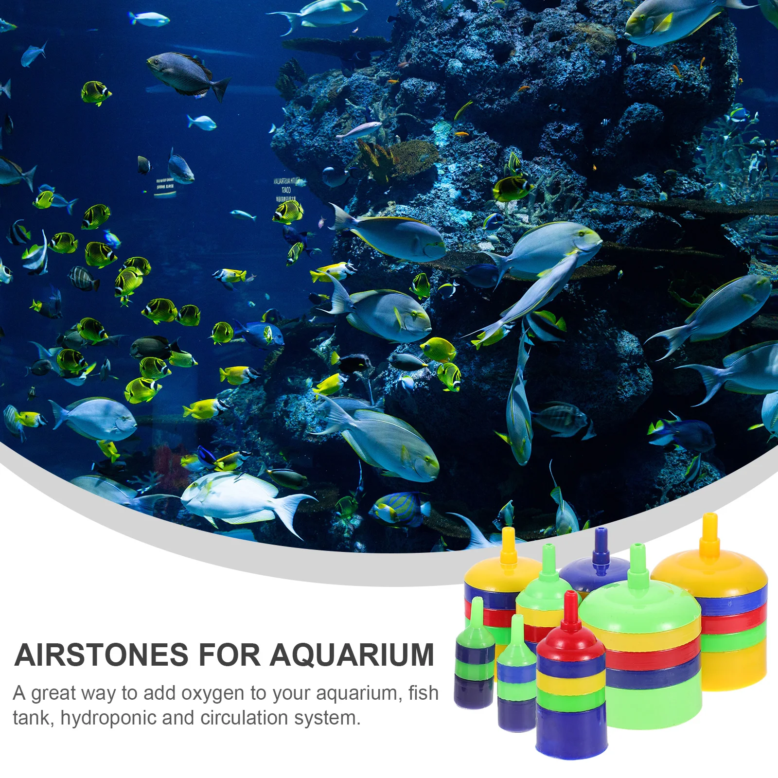 

8Pcs Bubble Stone for Fish Tank Aquarium Oxygen Diffuser Premium ABS Air Stone Bubbler for Hydroponic Pond Airstones