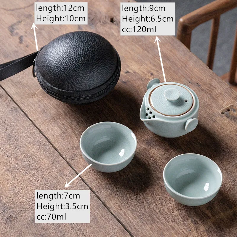 Chinese Ceramics Tea Set Portable Teapot Set Strainer Teacup Car Outdoor Travel Teaware Home Drinkware Tea Ceremony Supplies