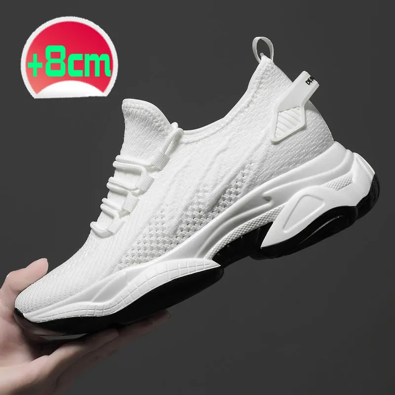 Sneakers 2024 scarpe da uomo con rialzo altezza uomo aumento 10cm 8cm tacchi nascosti aumento sport