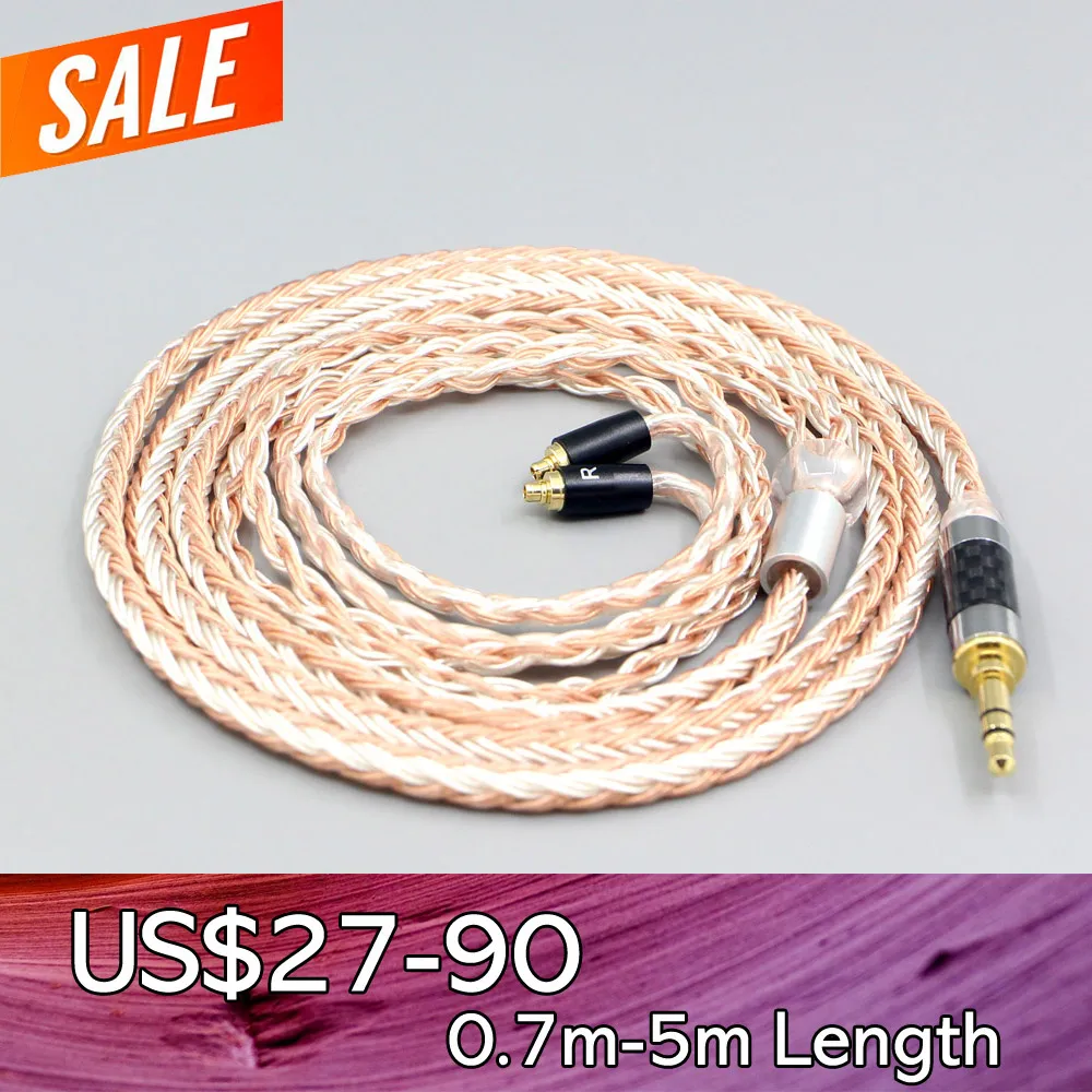 

LN007692 16 Core OCC Silver Plated Mixed Headphone Earphone Cable For MMCX Sennheiser ie200 IE300 IE900 IE600 Shure AONIC 3 4 5