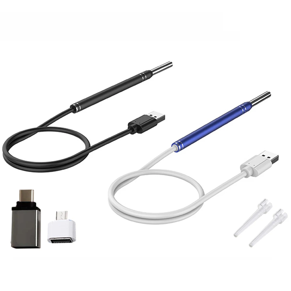 For Android Smart Ear Cleaner Endoscope Spoon Camera Ear Picker Cleaning Wax Removal Visual Earpick Mouth Nose Otoscope Support