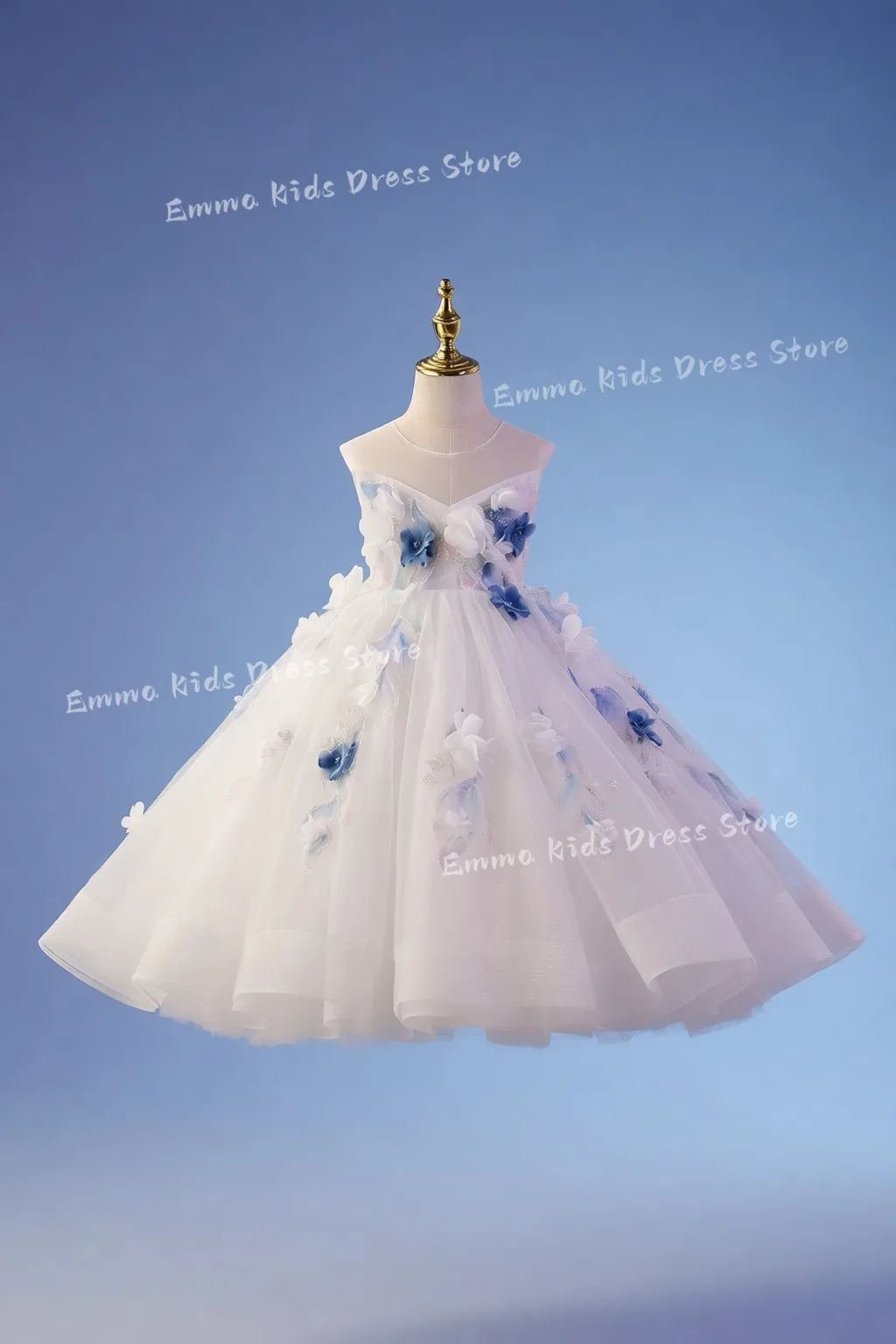 

Custom Luxury and Elegant Girl’s Long Single-shoulder FlowerGirl DressHigh-end Holy Communion, Birthday, and Party Evening Dress