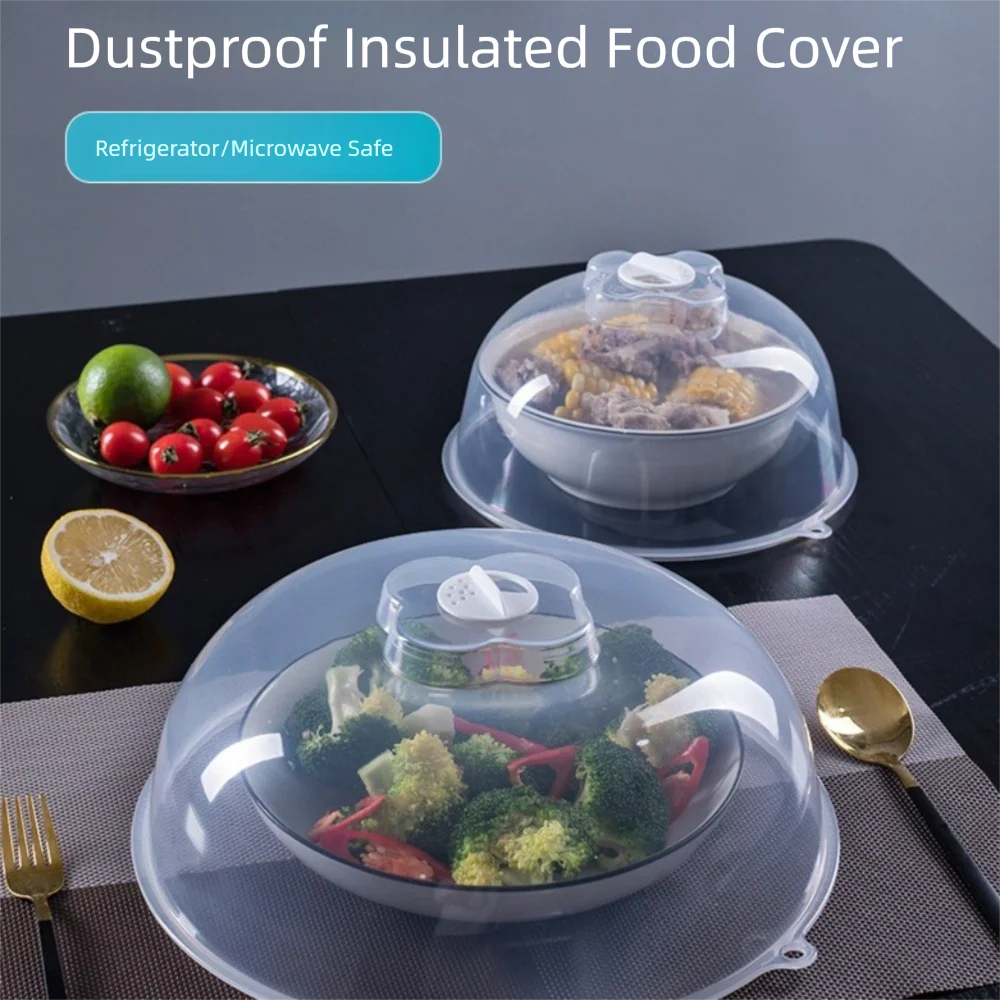 New Transparent Heating Lid Reusable Thickened Food Cover Protect Fresh Splash Proof Microwave Cover Preservation