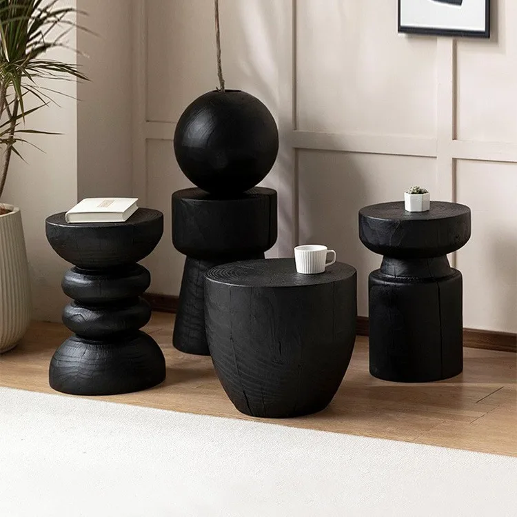 

Stump root carving corner few solid wood piers bedside table edge few ornaments low stool stump wooden pier coffee log small cof