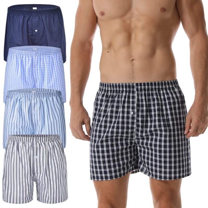 3pcs 100% coton Alo culotte pour hommes confort à la maison grille mode mâle shorts boxeurs homme sous-vêtements Alo pantalon