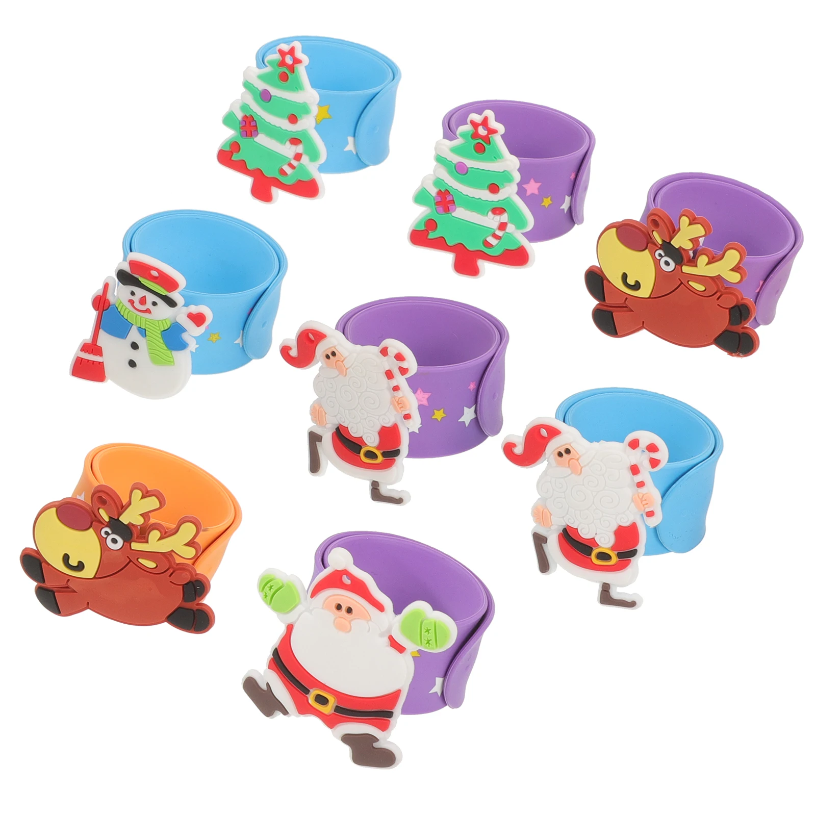 シリコンリストストラップ スラップブレスレット クリスマスリストブレスレット 子供用 ティーン 大人 スナップギフト 柔軟なプレミアム素材 簡単ストア