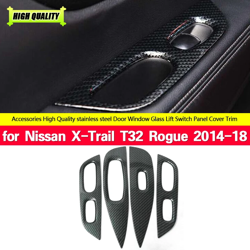 

For Nissan X-Trail XTrail T32 Rogue 2014-2017 2018 ABS Window Control Panel Glass Lift Switch Cover Trim Car-Styling Accessories