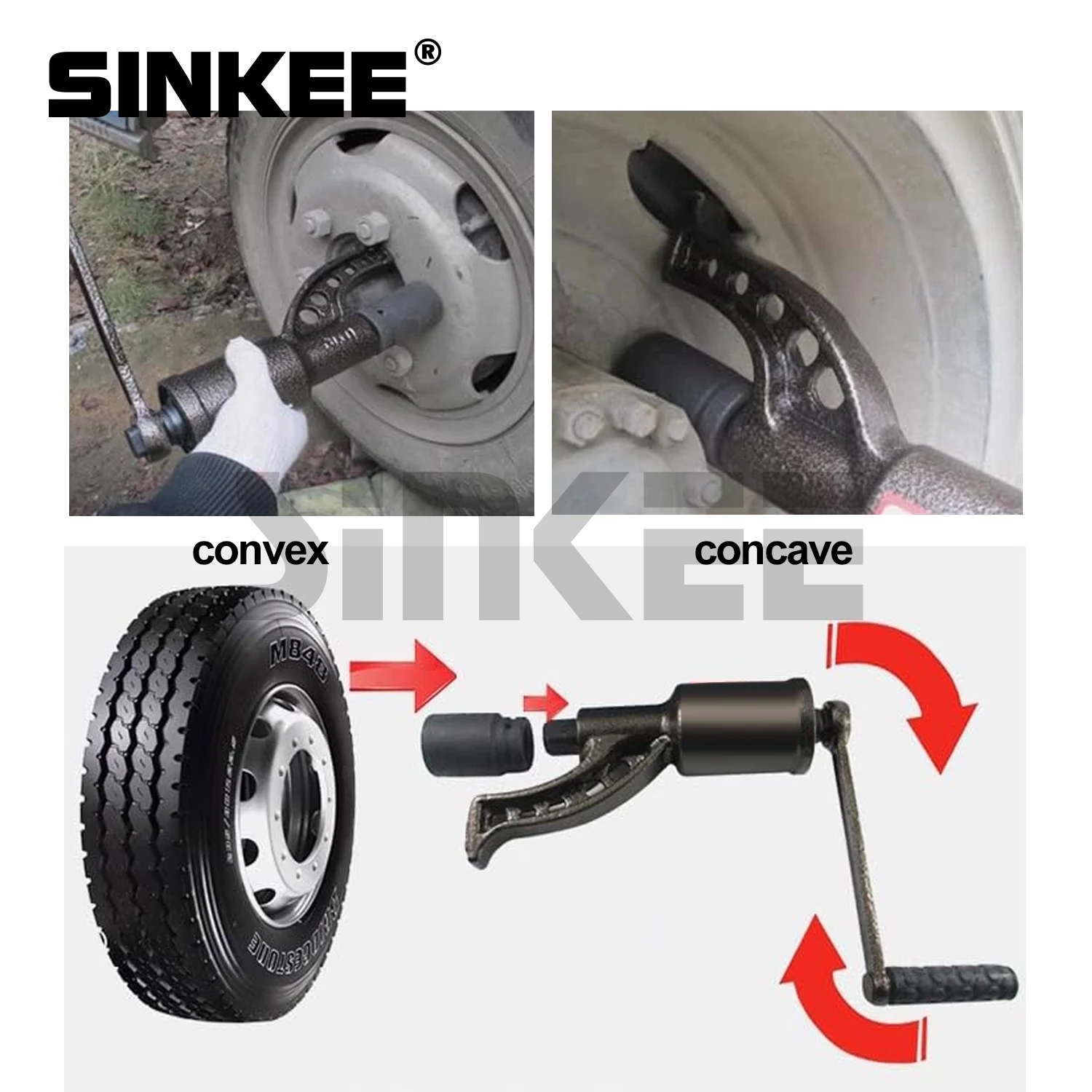 Truck Tyre Hand Torque Multiplier Wheel Lug Nut Wrench Sockets Labor Saving Wrench Tire Repair Tool Set