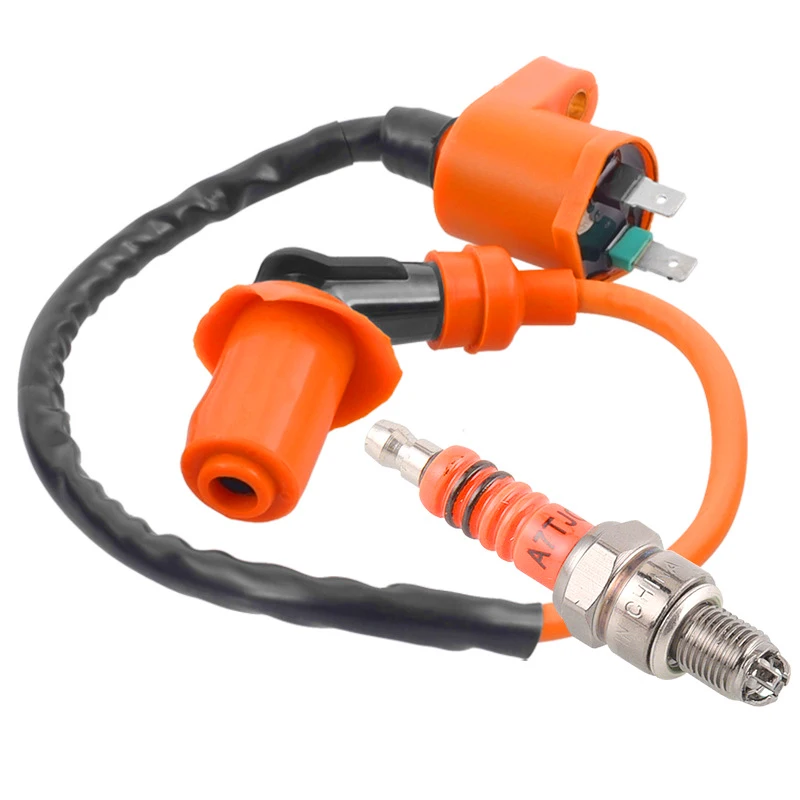 High Performance Racing Ignition Coil Electrode Spark Plug For GY6 50cc 150cc 125cc 150cc Chinese ATV Moped Scooter ATV Go Kart