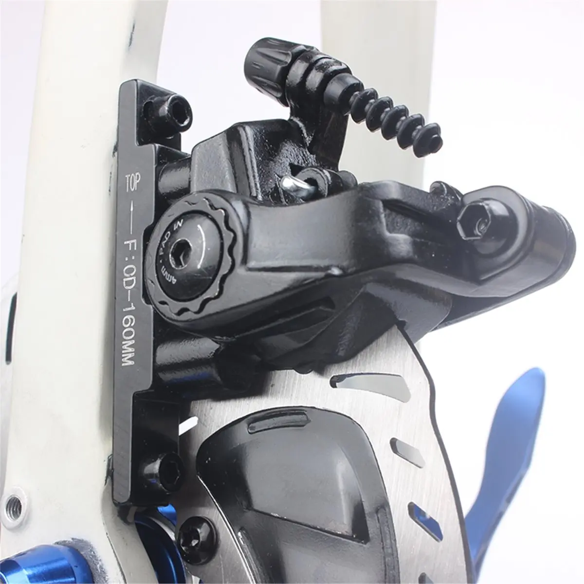 

AB31 Road Bike Disc Brake Flat Mount Mechanical Dual Side Actuation Caliper 160mm Front Rear Bicycle Clamp Brake