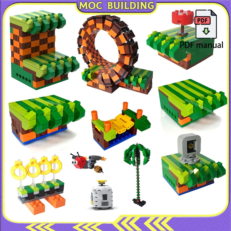 

Модульная игровая зона, модель MOC, строительные блоки, кирпичи, сделай сам, ежи, строительные игрушки, подарок