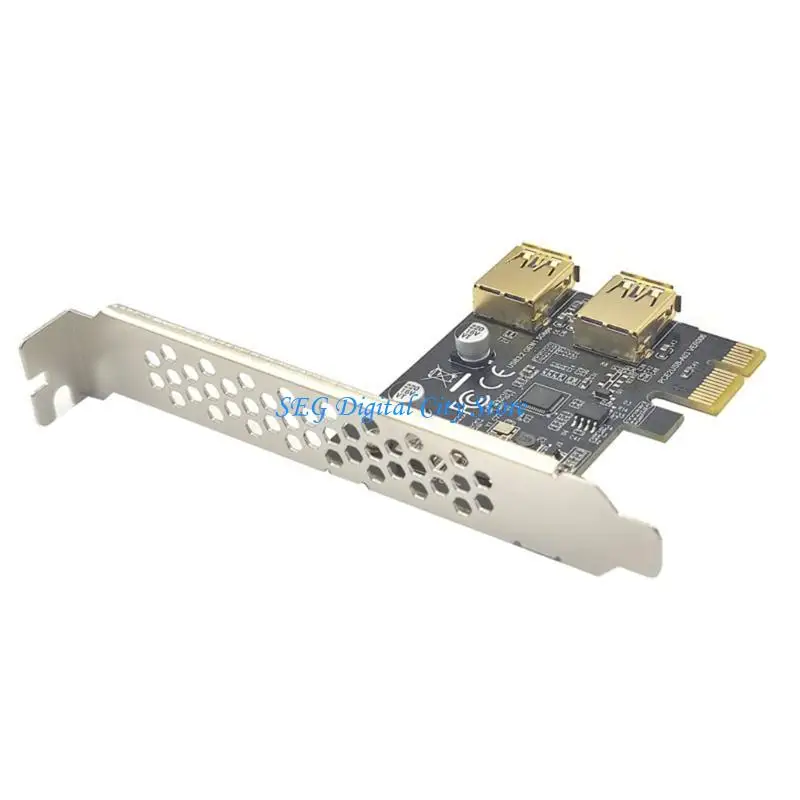

U75B USB 3.2 GEN1 5Gbps PCIE Card PCI Express 2.0 to USB3 Expansion Adapter PCI-E USB Riser Card Gold 2 Port USB3.0 for PC