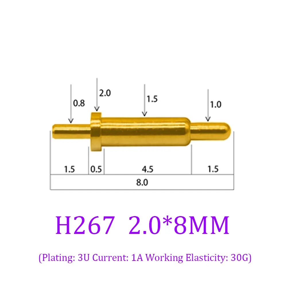 YUXI 1 sztuk Pogo Pin wysoki prąd sprężynowy złącze 1A 1.5A 2A 3A 5A wysokiej mocy gilzy sonda testowa ładowania Pin