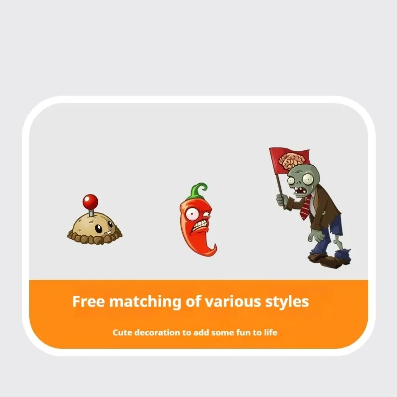 Fridge Magnet Cartoon Decorative Personality Plants Vs Zombies Creative Diy Magnetic Stickers Pvc Does Not Fall Off view 2