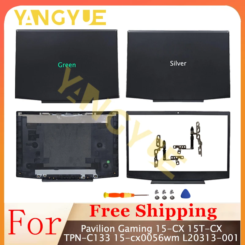 

НОВИНКА для ноутбука Pavilion 15-CX 15T-CX 15-CX0020NR TPN-C133, задняя крышка ЖК-экрана, верхняя крышка, передняя панель, петли ЖК-дисплея L20314-001