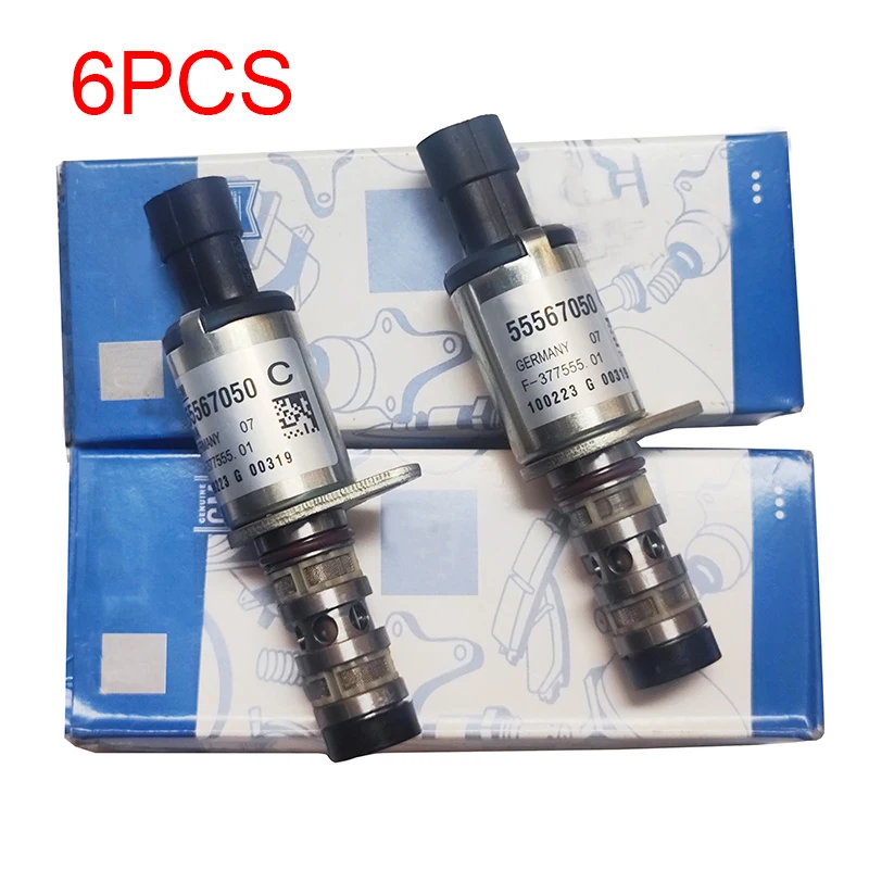 6PCS Variable Valve Timing Solenoid VVT OEM# 55567050 For Chevrolet  Aveo Cruze Sonic 1.6L 1.8L Epica Excelle Astra Zafira Mokka