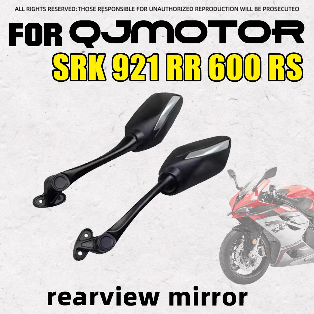 Motorcycle Left & Right Side Rearview Mirror Fit QJMOTOR SRK921RR Original Style Rear View Mirror Assembly