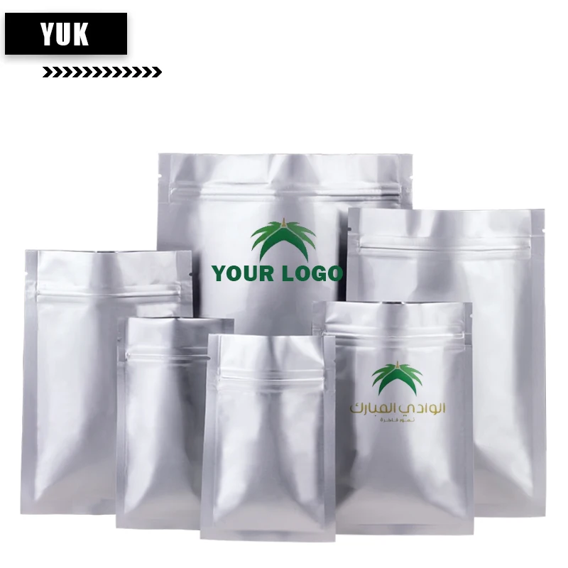 

Aluminum Foil Flat Zipper Bag, Custom Printed Logo, Thickened Waterproof Food Dry Fruit Pouch, Best Selling