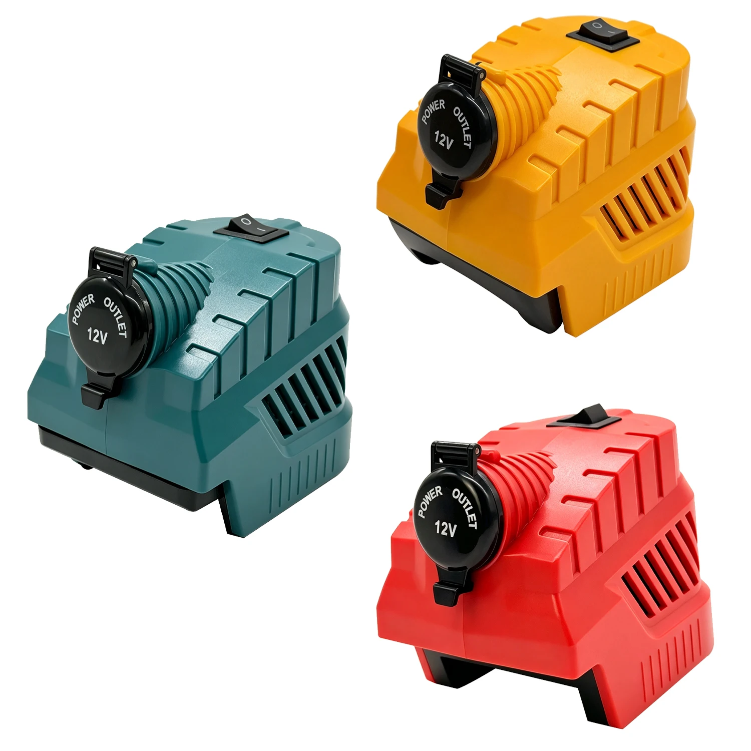 Step Down Converter for Makita/Milwaukee/Dewalt, 20V to 12V Power Supply Adapter, Car Cigarette Lighter with USB & Type-C Port