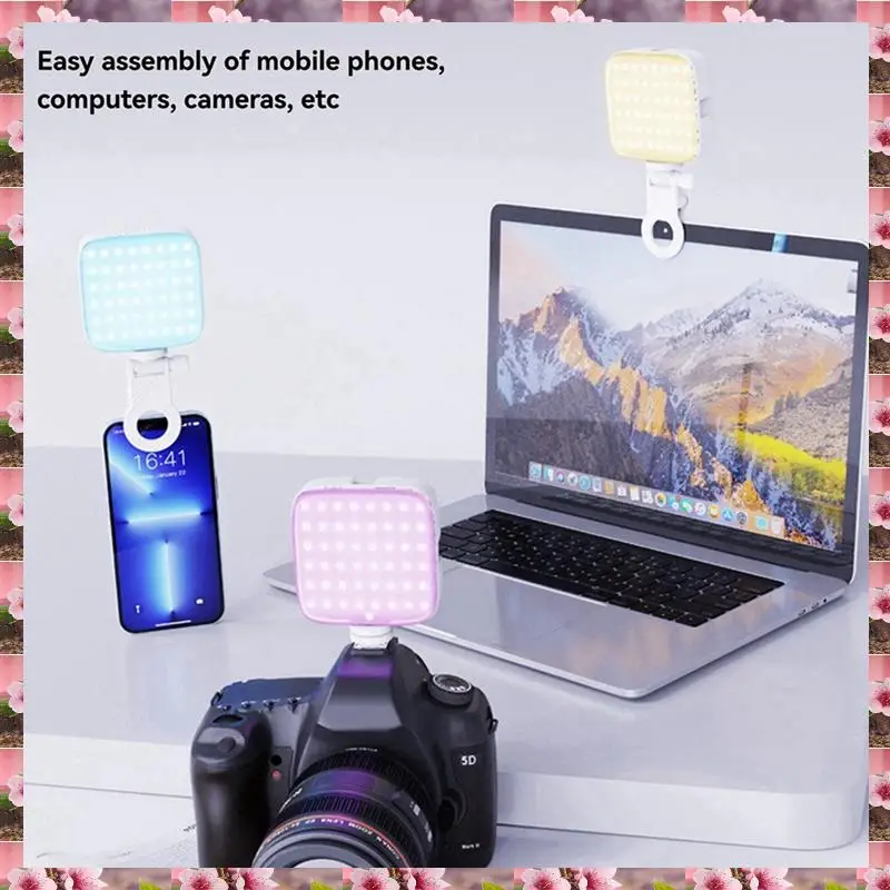 

2025 M22 Magnetic LED Selfie Light Phones Clip-On Dual Color Temperature Portable Fill Light For Outdoor Photography Black,M22 M