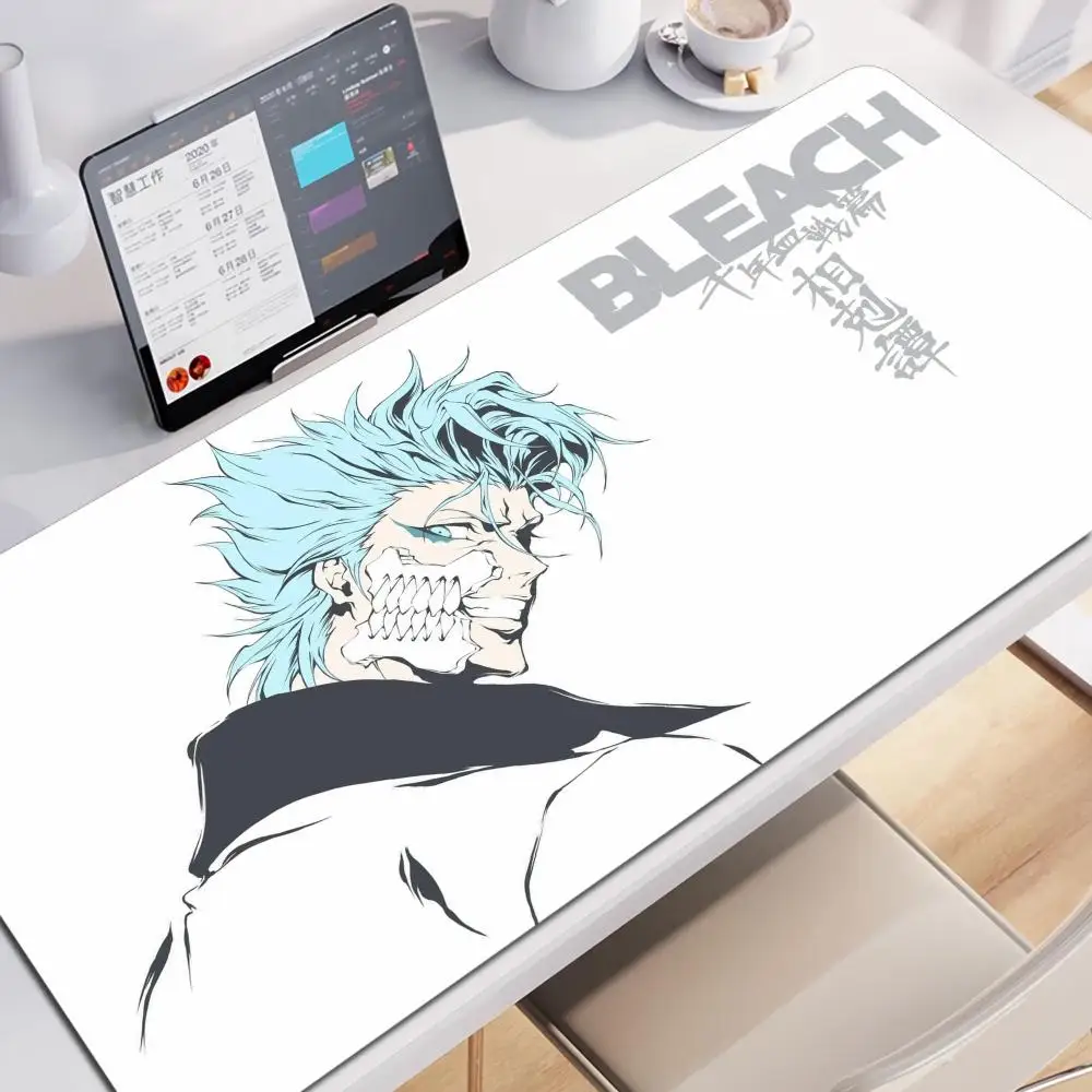 Japan Anime XXL Gaming Mouse Pad Bleach Grimmjow Non-slip Desk Mat Pc Gamer Extended Keyboard Pad Laptop Office Cabinet Mousepad