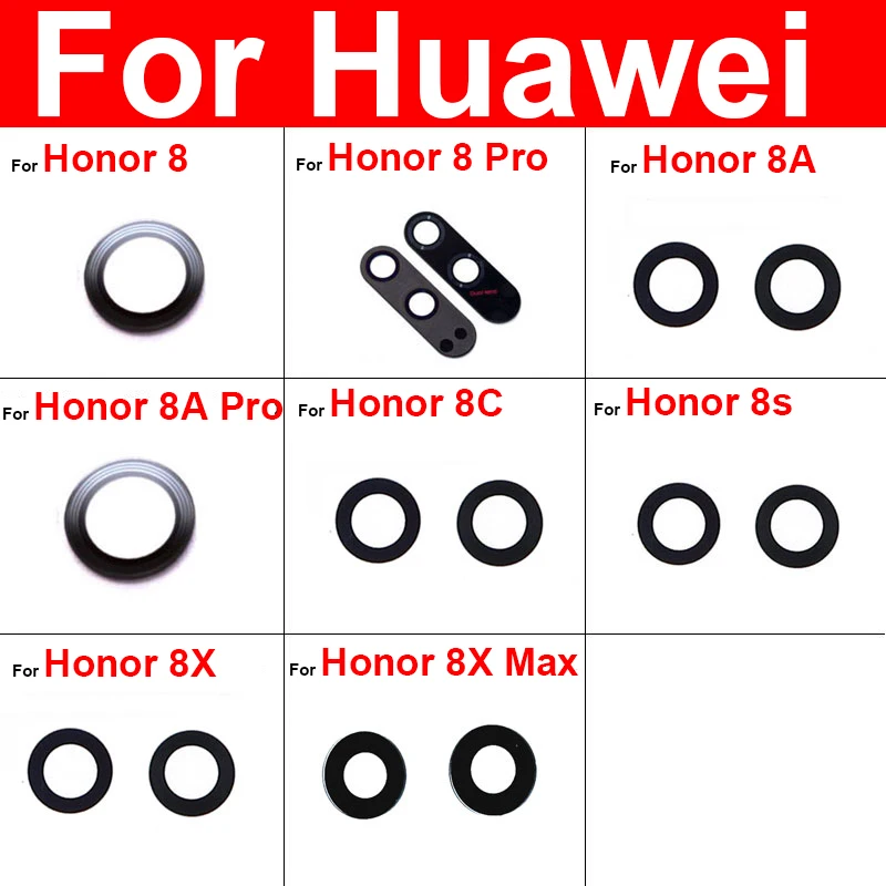 

Rear Back Camera Glass Lens For Huawei Honor 8 8A 8s 8C 8X 8Pro 8xMax Enjoy Max Camera Glass Lens Glass + Sticker Repair Parts