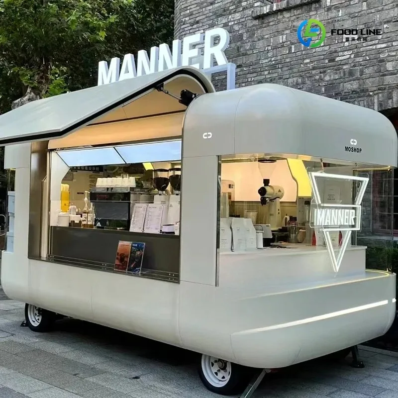 

Custom Fully Equipped Stainless Steel Mobile Kitchen Food Trailer Fast Food Snack BBQ Coffee Street Factory Catering Business