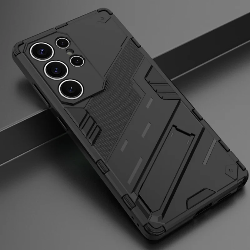 Car Magnetic Armor Shockproof Phone Case for Samsung Galaxy S25 S22 S23 S24 Ultra Plus Edge S21 FE 5G Kickstand Back Cover Coque