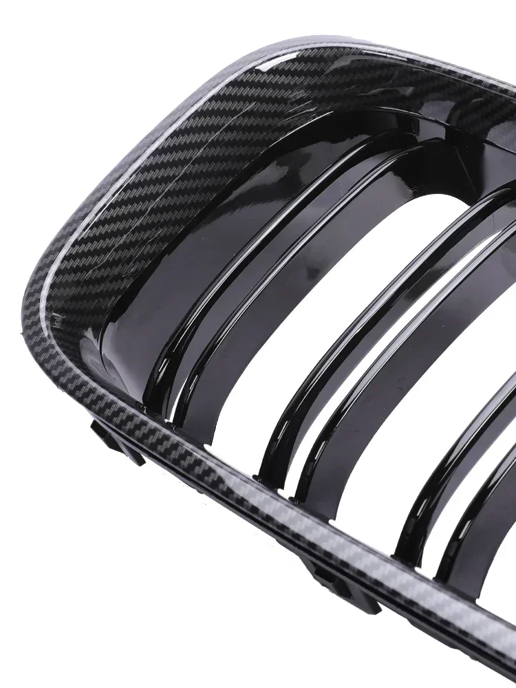 Gril Bawah Model M6 untuk BMW Seri 6 F12 F13 F06 2011-2017, Jaring Hitam Krom dengan Strip Warna M, Cover Racing Facelift